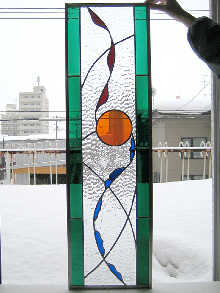 旭川市KA邸 玄関と階段の仕切り壁　2006'